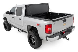 GMC Sierra 1500 Hard Tri-Fold Flip Up Bed Cover - Rough Country - '07-'13